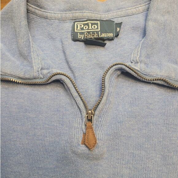 Polo Ralph Lauren Men’s M 1/4 Zip Pullover – Heather Blue – GUC – Visible Flaw - Picture 7 of 10